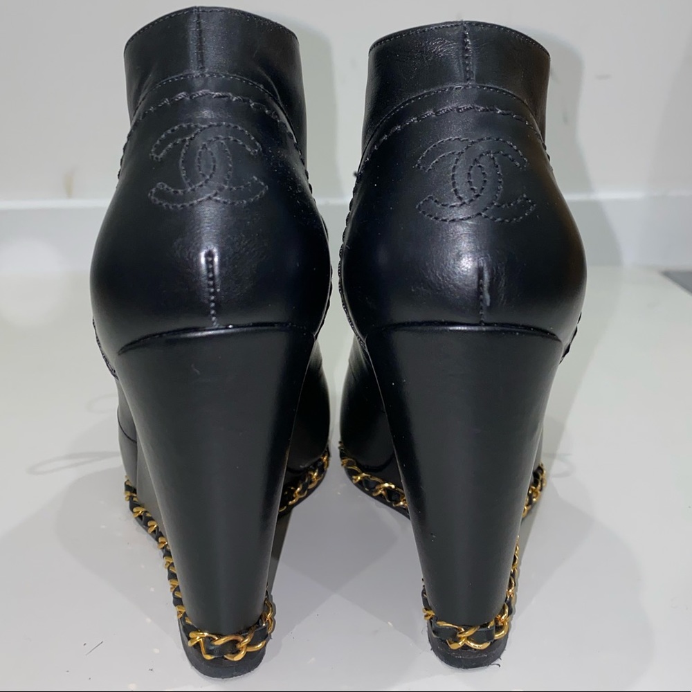 Chanel Classic Wedge Booties